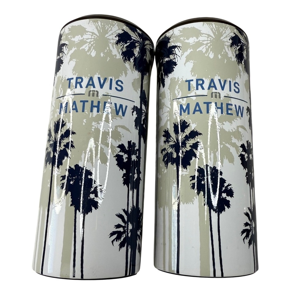 TravisMathew x Corkcicle Slim Can Cooler Set of 2 Golf 12oz Skinny Can NEW